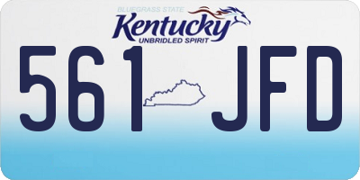 KY license plate 561JFD