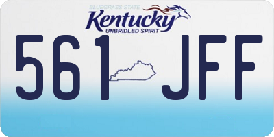 KY license plate 561JFF