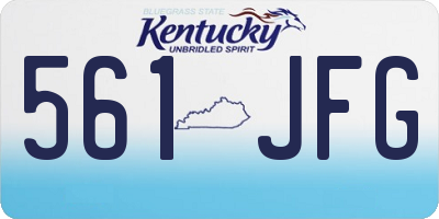 KY license plate 561JFG