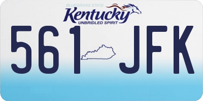 KY license plate 561JFK