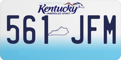 KY license plate 561JFM