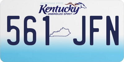 KY license plate 561JFN