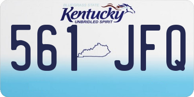 KY license plate 561JFQ