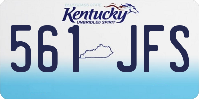 KY license plate 561JFS