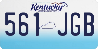 KY license plate 561JGB