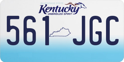 KY license plate 561JGC