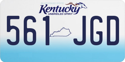 KY license plate 561JGD