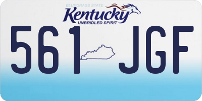 KY license plate 561JGF
