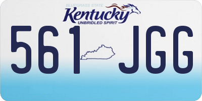 KY license plate 561JGG