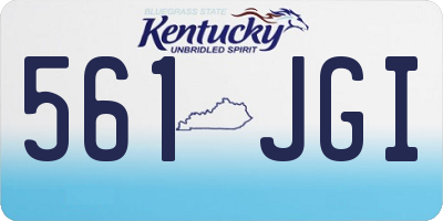 KY license plate 561JGI