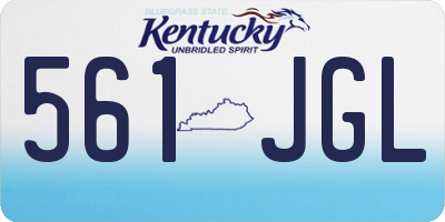 KY license plate 561JGL