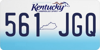 KY license plate 561JGQ