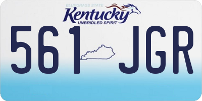 KY license plate 561JGR