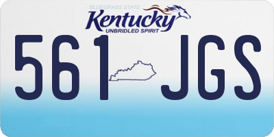 KY license plate 561JGS