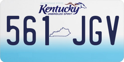 KY license plate 561JGV