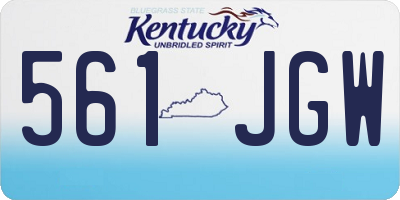 KY license plate 561JGW