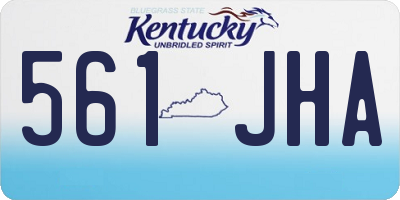 KY license plate 561JHA