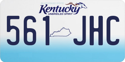 KY license plate 561JHC