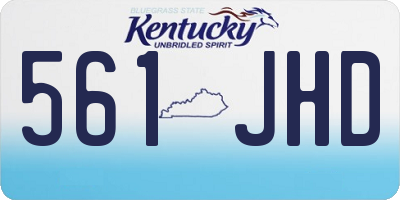 KY license plate 561JHD