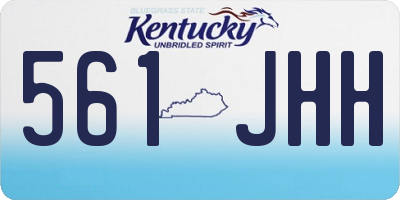KY license plate 561JHH