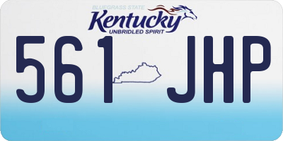 KY license plate 561JHP