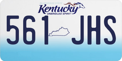 KY license plate 561JHS