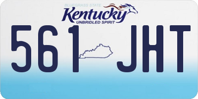 KY license plate 561JHT