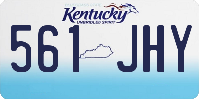 KY license plate 561JHY