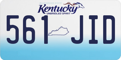 KY license plate 561JID
