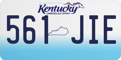 KY license plate 561JIE