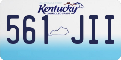 KY license plate 561JII