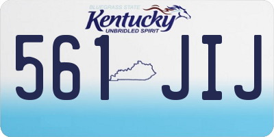 KY license plate 561JIJ