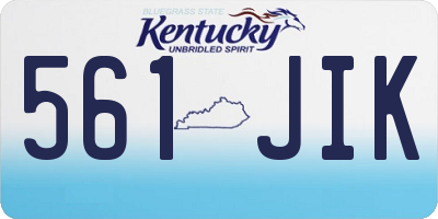 KY license plate 561JIK