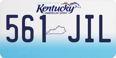 KY license plate 561JIL