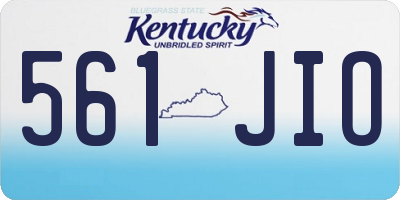 KY license plate 561JIO