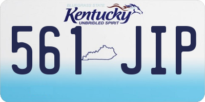 KY license plate 561JIP