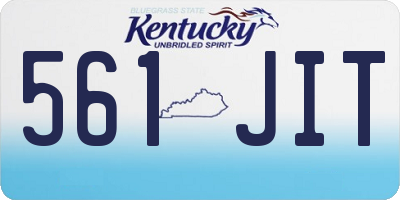KY license plate 561JIT