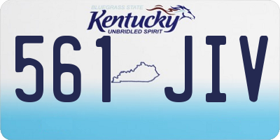 KY license plate 561JIV