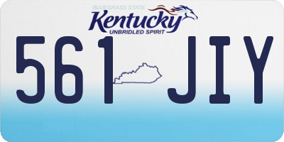 KY license plate 561JIY