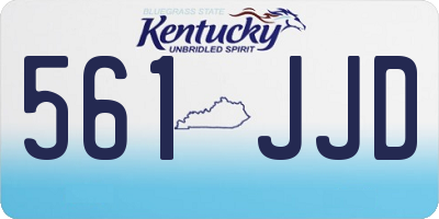 KY license plate 561JJD