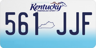 KY license plate 561JJF