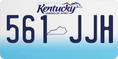 KY license plate 561JJH