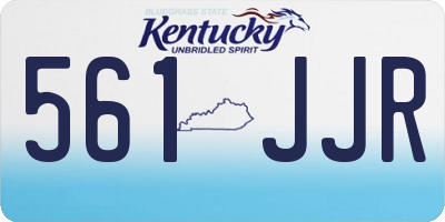 KY license plate 561JJR