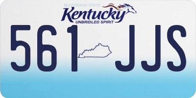 KY license plate 561JJS