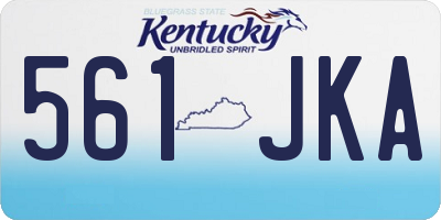 KY license plate 561JKA
