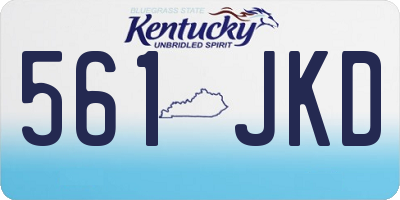 KY license plate 561JKD