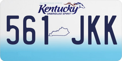 KY license plate 561JKK