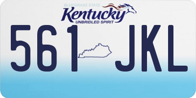 KY license plate 561JKL