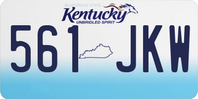 KY license plate 561JKW