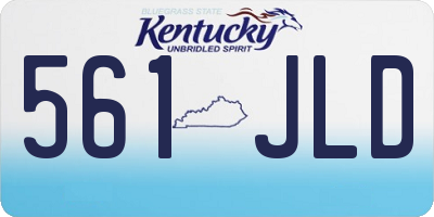 KY license plate 561JLD